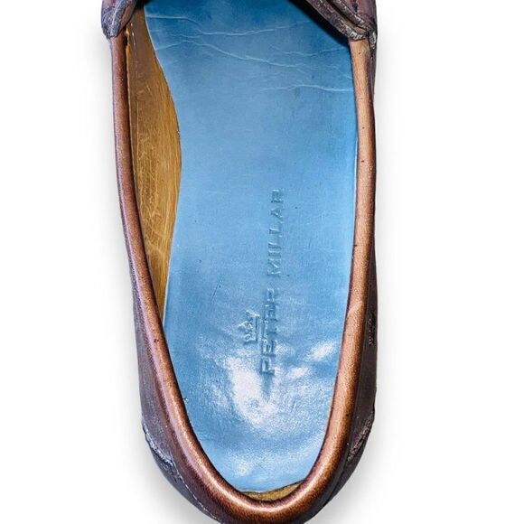 Peter Millar Crown Bit Dress Loafers Brown Leather HS18F09 Men's 8.5M - Picture 9 of 11